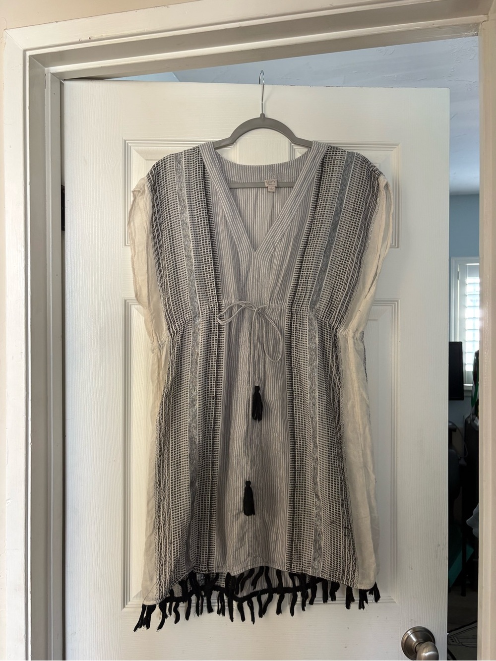 Boho Tie-Waist Tassel Coverup LOFT
